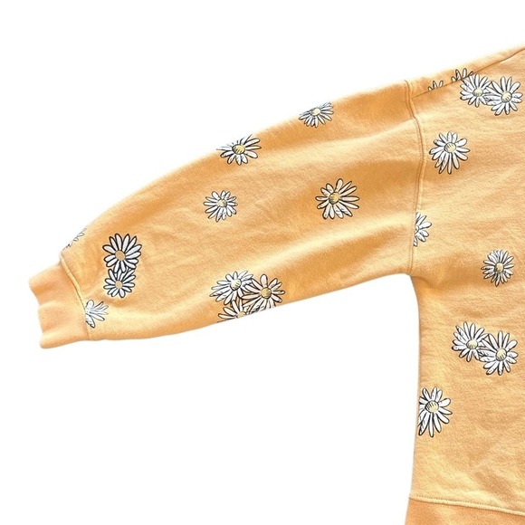 Disney Parks Winnie the Pooh Daisy Flower Print Sweatshirt Yellow Pullover M - Picture 3 of 11